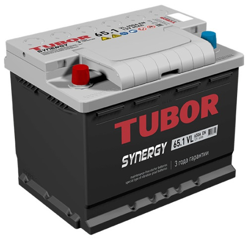 TUBOR SYNERGY 65 Ач прям. п. (1) - аккумулятор легковой