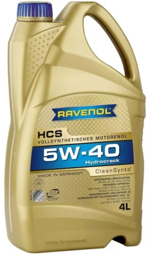 RAVENOL масло HCS 5W40 SN/CF/A3/B4 4л синт