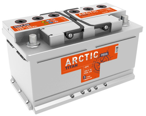 TITAN ARCTIC 100 Aч обр. п. (0) - аккумулятор легковой