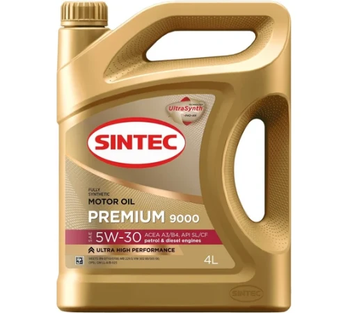 SINTEC масло ПРЕМИУМ 9000 5W-30 A3/B4 4л синт