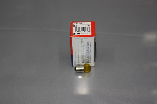 Koito лампа 24v12w (G18) 3643Y желтая цоколь G18