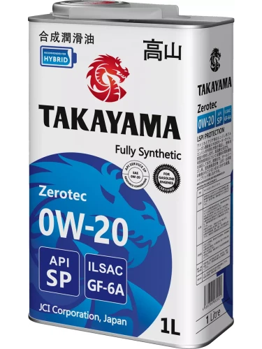 TAKAYAMA масло Zerotec SP/GF-6 0W20 1л синт мет